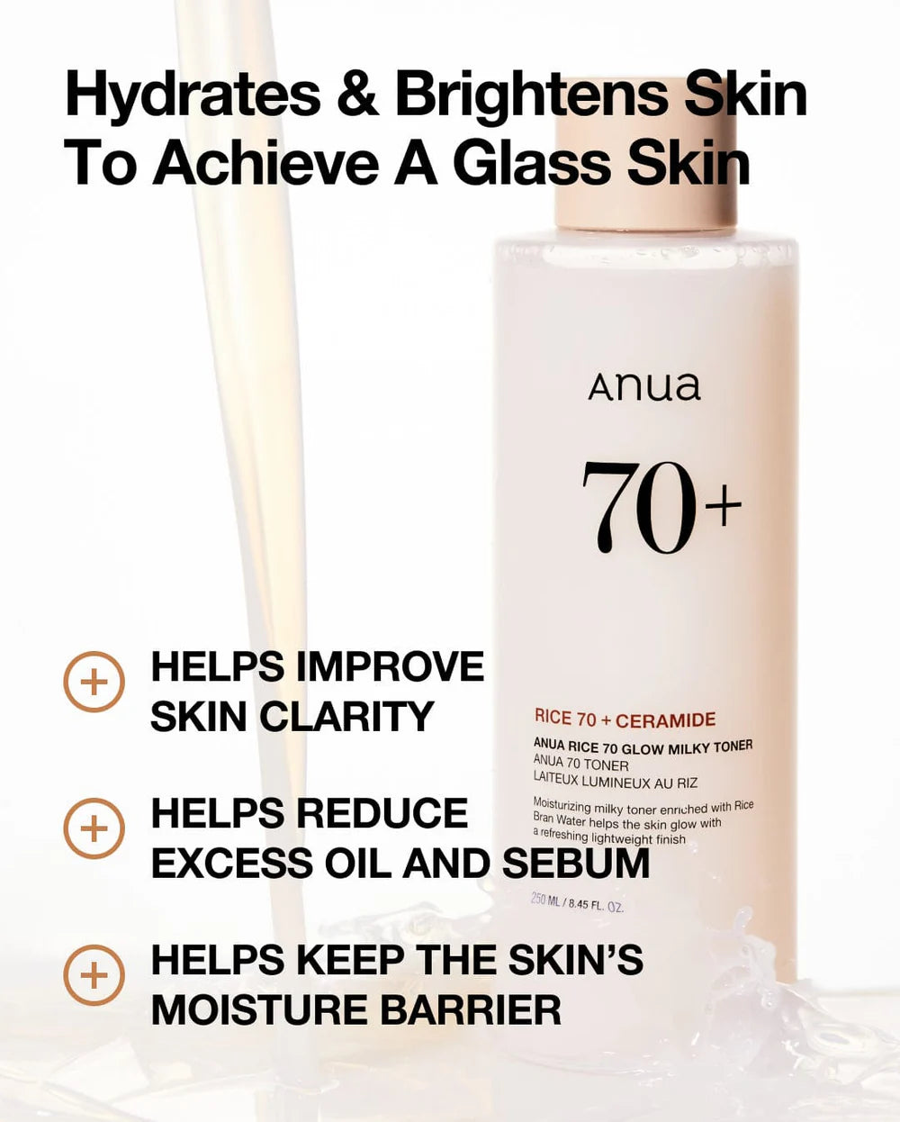 Anua Rice 70 Glow Milky Toner - 250ML